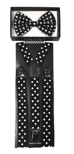 Black white polka - black, on