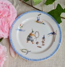 ANCIENNE PETITE ASSIETTE GIEN DECOR DE CLOWN "LE CIRQUE"
