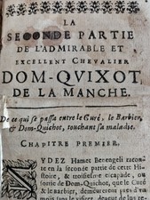 [ RARE LIVRE ANCIEN ] UN DON QUICHOTTE PROBABLEMENT XVIIème - LA SECONDE PARTIE