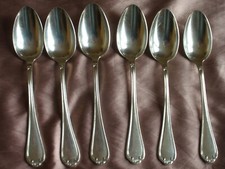 Félix Frères : 6 cuillères à soupe en métal argenté Poinçon argenture " 90 G "
