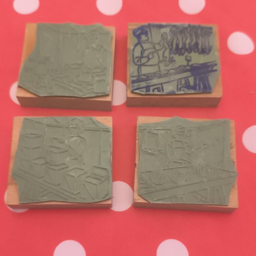 Lot anciens tampons - 4,