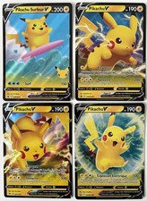 4 CARTES RARES POKEMON PIKACHU