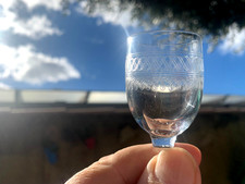 8 Anciens Verres  pour Cave à Liqueur Napoléon III