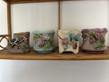 barbotines anciennes Tirelire Oiseau Pots Fleurs  Cache-pot Faïences NIMY Shabby