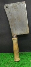ANCIENNE FEUILLE DE BOUCHER HACHOIR HACHE DE DÉCOUPE COUTEAU VINTAGE