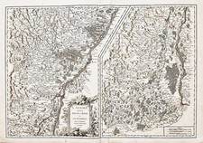 Alsace Strasbourg France Map Carte Vaugondy 1754