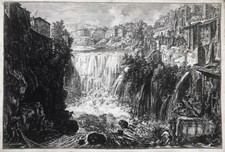 Giovanni Battista Piranesi Veduta Della Cascata Di Tivoli Eau-Forte Gravure À