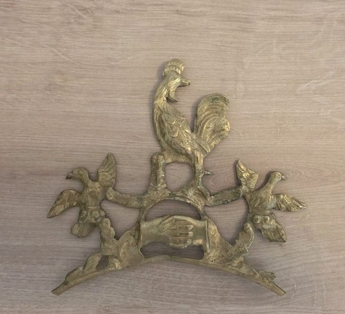 Ancien fronton pendule en - pendule,