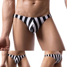 String homme respirant taille basse G string slip maillot de bain string noir é