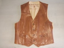 Gilet cuir vintage marlboro - gilet,