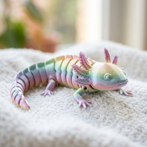 Axolotl articule kawaii - 3d,