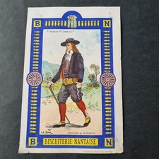 BN Chromo Ancien BISCUITERIE NANTAISE XIXè Costume Guéméné Victorian Scrap