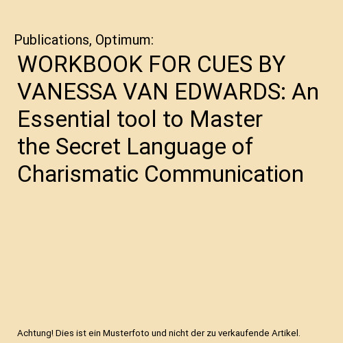 Workbook for cues - workbook, by