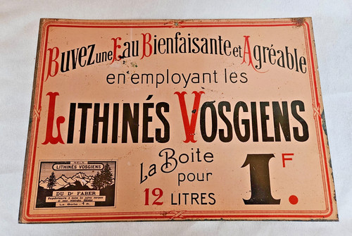 Plaque publicitaire tole - en,