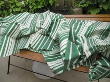 laize de soie sauvage rayures vertes et blanches vintage