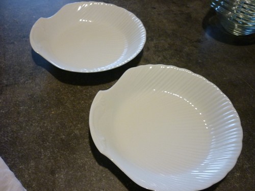 Plats coquille porcelaine - 2,