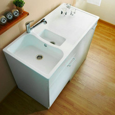 Évier de cuisine à encastrer 2 cuves avec égouttoir bacs en résine minérale bla