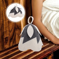  Bonnet de sauna en feutre doux et laine, bonnet de bain russe isolé