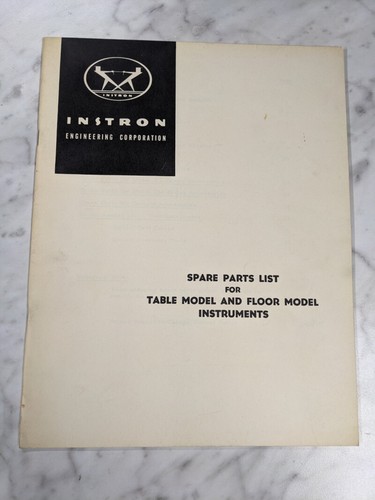 Instron spare parts - instron, list