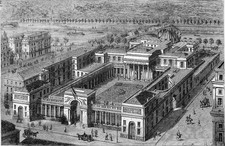 HÔTEL de SALM, actuel PALAIS de la LÉGION d'HONNEUR (rue de Lille) - Gravure 19e