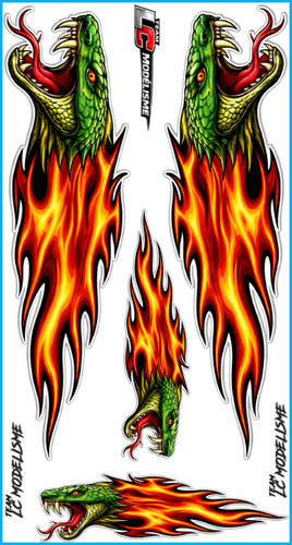 Planches stickers flammes - -,