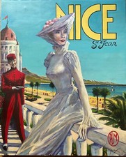 LEPAS TABLEAU PEINTURE 1940/50 BAIE DE NICE ST JEAN RIVIERA NEGRESCO PLM