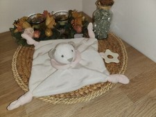 doudou plat chat blanc et rose MATHILDE M TBE, B6