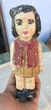 Poupée En Papier Mâché Ancienne Originale Fait Main Et Peinte Figure TC123