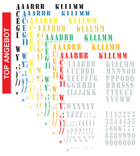 alphabet ABC lettres chiffres