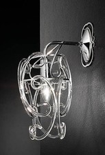 Applique Murale Classique Avec Cristal Transparent Chromé