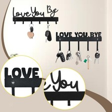 Porte-clés mural décoratif en fer forgé, décoration en métal, fixation