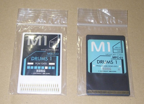 Drums korg pcm - m1, cards