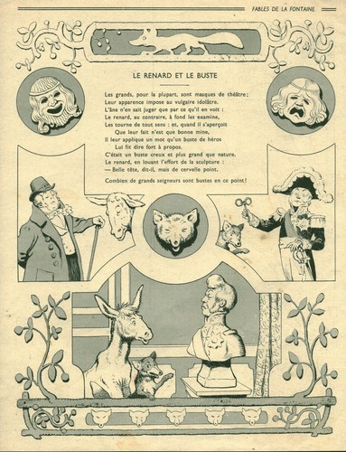 Gravure ancienne fables la - fables,