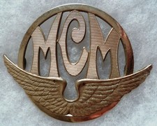 Insigne badge de calandre MCM MOTO CLUB MARSEILLE ORIGINAL Vintage métal