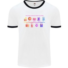 Évolution Des Lecteurs De Musique Vinyle CD MP3 T-Shirt Ringer Pour Hommes