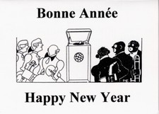 RG HERGÉ BONNE ANNÉE CARTE