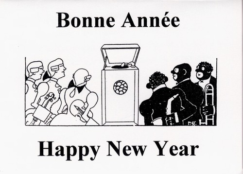 Hergé bonne année carte - rg,