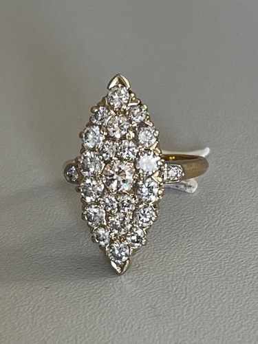 2961 bague marquise jaune - or,