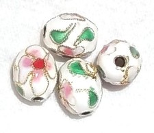 4 PERLES CLOISONNEES 10 MM