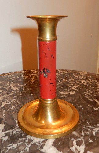 Bougeoir laiton bois - laiton,