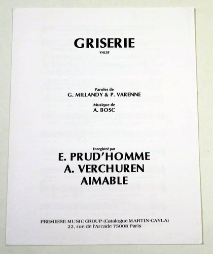 Partition sheet music andre - partition,
