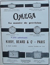 PUBLICITE OMEGA MONTRE BRACELET OVALE OCTOGONALE FEMME HOMME DE 1926 FRENCH AD