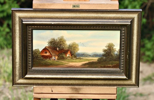 Paysage idyllique avec - paysage, maison