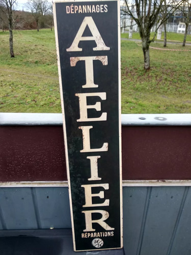Plaque metal enseigne atelier - metal,