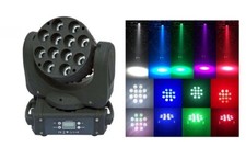 X Projecteur RGB Phare LED Tête Rotative Mobile Effets Disco 12 LED DMX Wash Cir