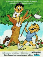 Publicité Advertising  820 1975  Petit-bateau sous vetements culottes enfants  