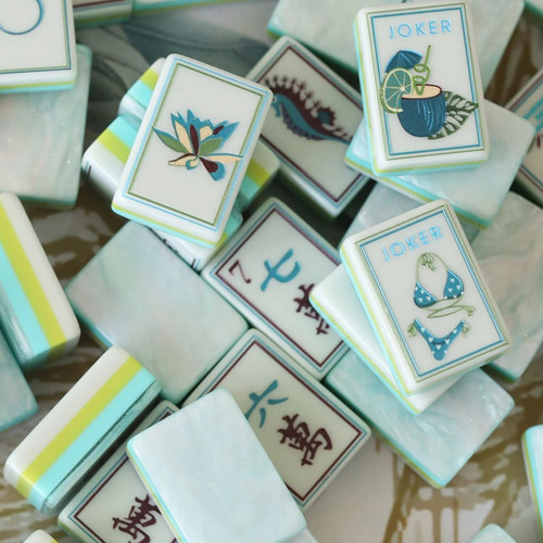 Engraved american mahjong - engraved,
