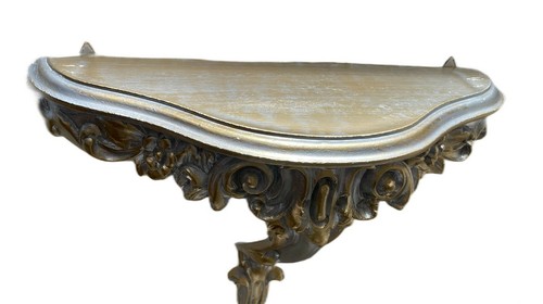 Console baroque argent or - argent, /