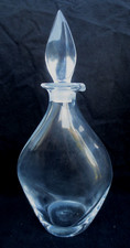 * Lalique - Carafe à décanter  " FLAMME  "  cristal  soufflé - 1950