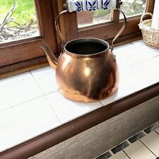 Bouilloire ancienne  en cuivre  + porcelaine